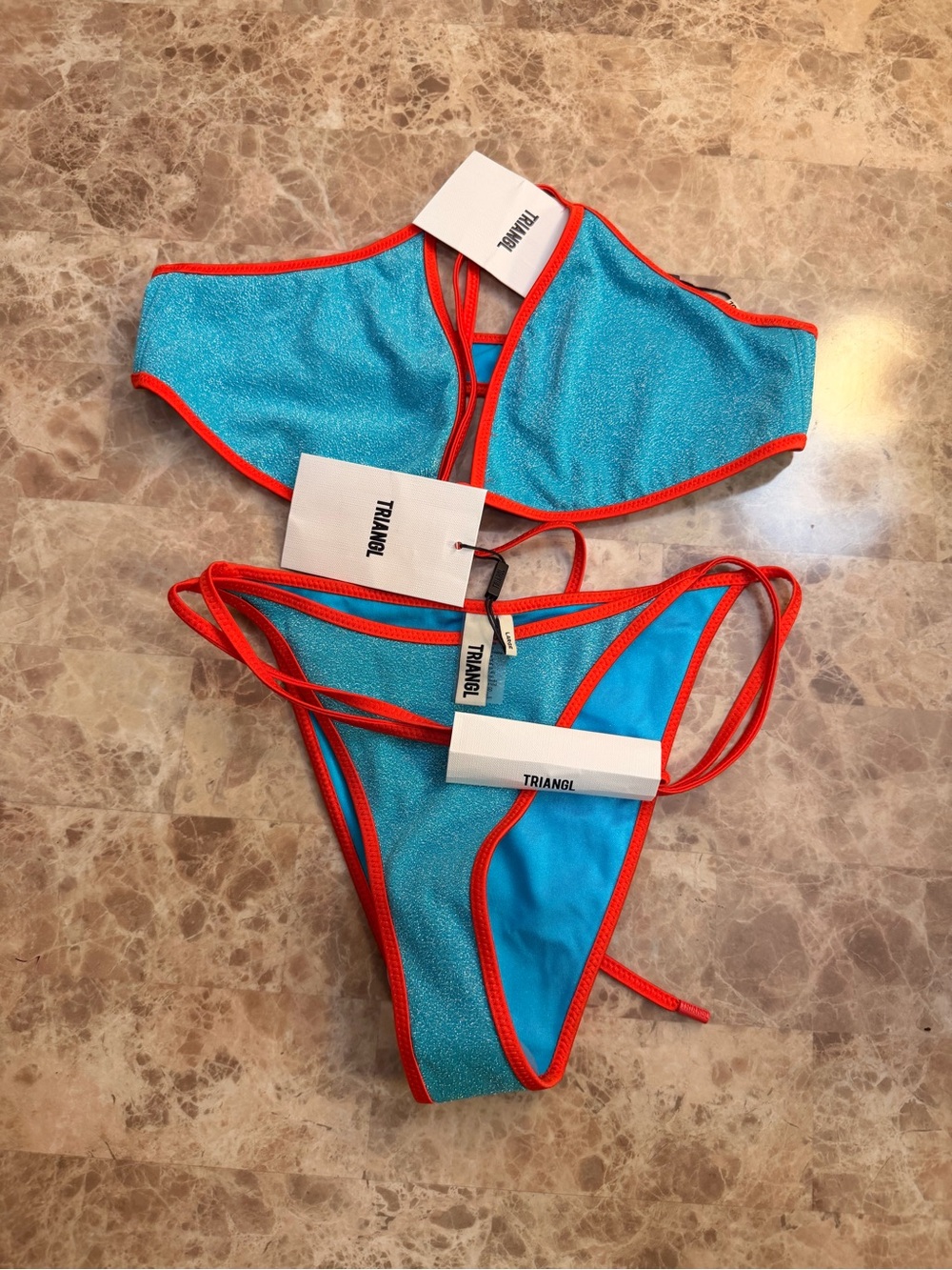 triangl swimwear Orange & Yellow Floral Bikini Set - Picture 12 of 13